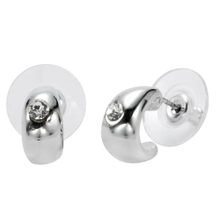 Behave - Oorbellen - Dames - Zilverkleur - Minimalistisch - Met Steen