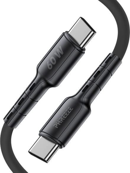 Usb C kabel 1m - 65w snelladen & 480 mbps data - Usb C naar usb C - Oplaadkabel - Phreeze