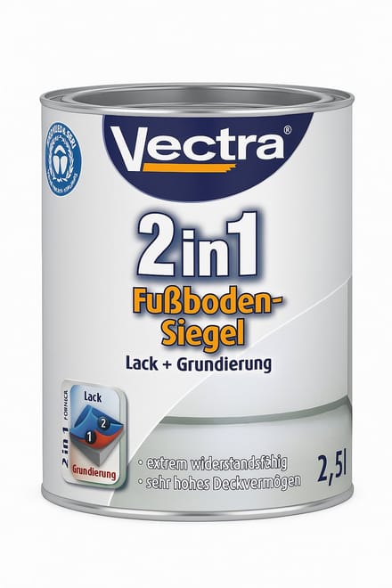 Vectra 2‑in‑1 Vloerafdichting & Primer – Semi‑Glans Beige – 0,75 L – Binnen & Buitengebruik – Universele Verf