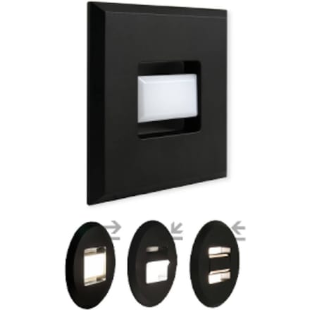 MEGAMAN LED inbouwlamp Tina, zwart, lengte 9 cm, draaibaar