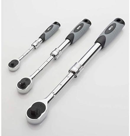 Uitbreidbare Ratchet Set - 3-delige set met 1/4, 1/2 en 3/8 inch ratels