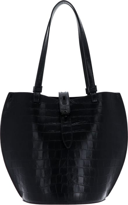 FURLA Leren Schoudertas Handtas Unica Tote Nero Zwart