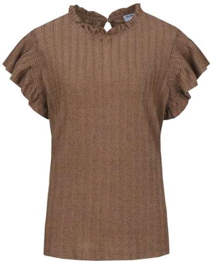 Fluresk T-shirt Paige Top 26zfzf18 Walnut Dames Maat - 38