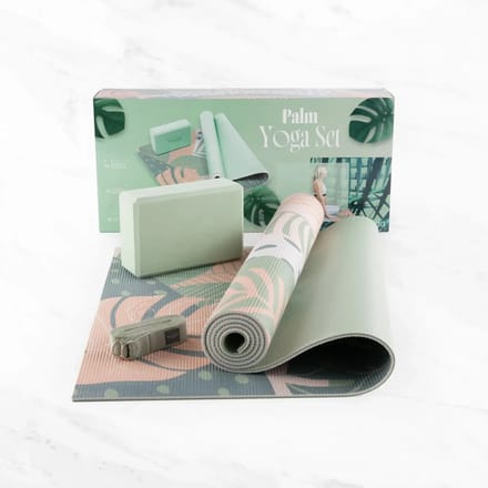 Myga Palm Yogaset: Complete yogaset met mat, blok en band