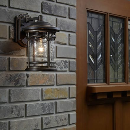 Quoizel LED Wand Buitenlamp Marblehead | 1X E27 Max 60W | IP44 | Dimbaar | Palladian Bronze