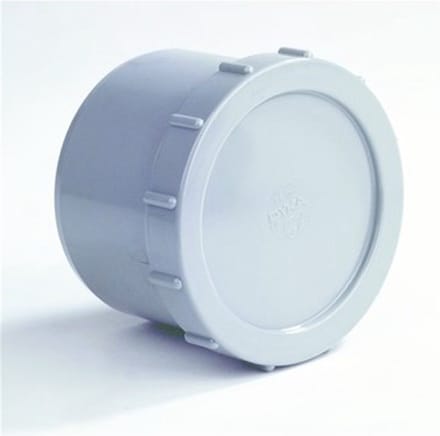 Dyka Eindstuk met schroefdeksel spie-aansluiting PVC 125mm