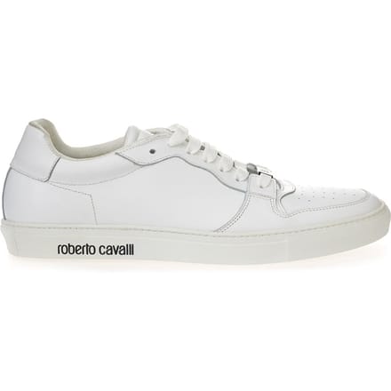 Lage lederen witte sneakers Roberto Cavalli
