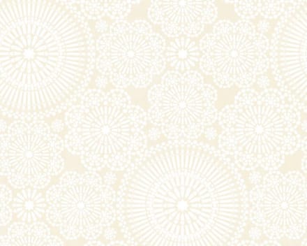 GRAFISCHE BLOEMEN BEHANG - Beige Creme Wit - AS Creation COZZ