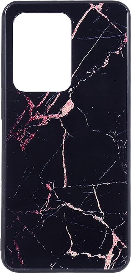 Shop4 - Samsung Galaxy S20 Ultra Hoesje - Harde Back Case Marmer Zwart