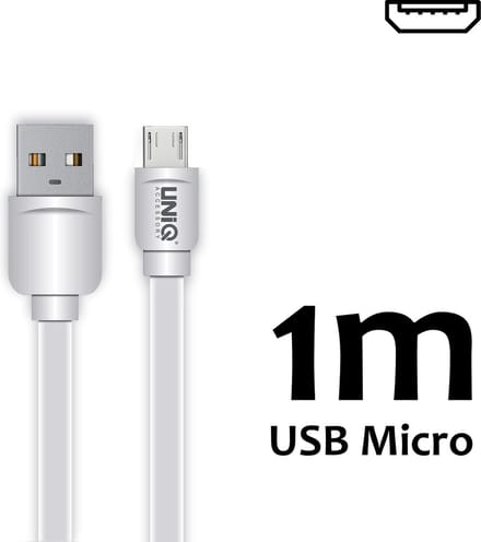 UNIQ Accessory Micro USB Kabel 1m 2.1A Wit (8719273250563 )
