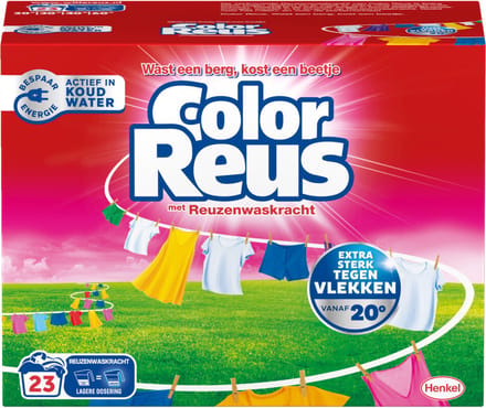 Witte Reus Wasmiddel Color Reus Poeder 23 Wasbeurten 1,15 kg