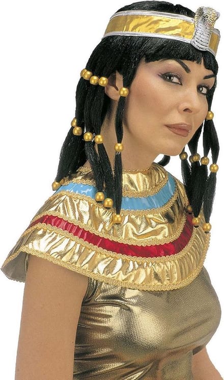 Pruik Cleopatra zwart voor dames - Verkleedpruik