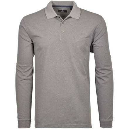 Ragman Polo Softknit Easy Care Mini Jacquard Design Silver / male