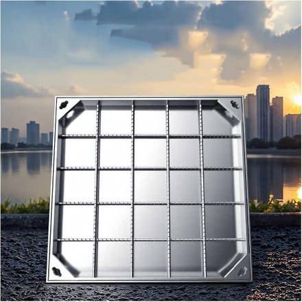 Inbouw Putdeksel - RVS Afdekking - Opritten Bestraten - Onzichtbaar Design - 70 x 70 cm - Metaal