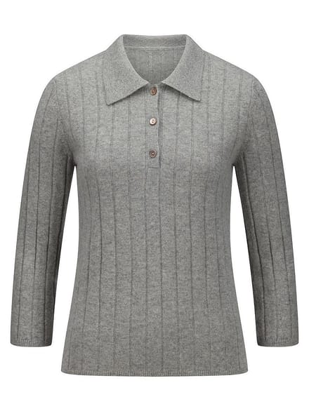 Polotrui 100% kasjmier Van Fadenmeister Berlin grijs