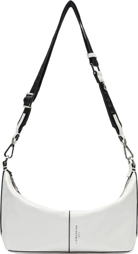 LIEBESKIND BERLIN Leren Schoudertas Paris 4 Paper Touch Crinkle Hobo Arctic Crème