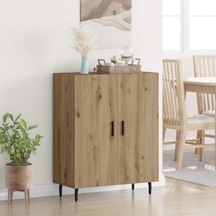 vidaXL - Dressoir - Artisan - Eiken - 69,5 - x - 34 - x - 90 - cm - Bewerkt - hout