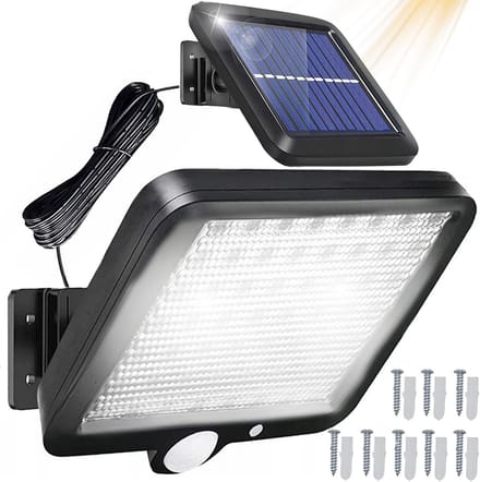 Krachtige Solar Lamp Buiten met 108 LED's en Bewegingssensor - Waterdicht voor Tuin en Oprit