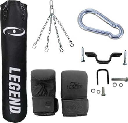 Bokszak Zwart Bisonyl / Plafondbeugel Set diverse maten Bokszak 100 CM