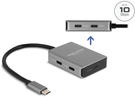 Delock USB 10 Gbps 4 Port USB Type-C™ Hub with USB Type-C™ connector