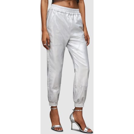AllSaints Yara Coated Jogger Silver Größe: 2 | Jogginghosen Outlet | Damen | Grau