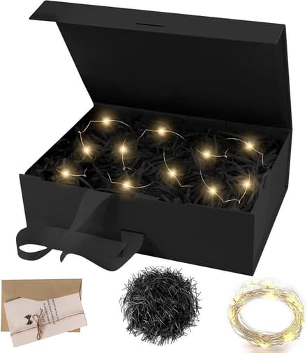 Solidchoice - Magnetische Cadeau Doos met Deksel en Strik, 21 x 17 x 7 cm