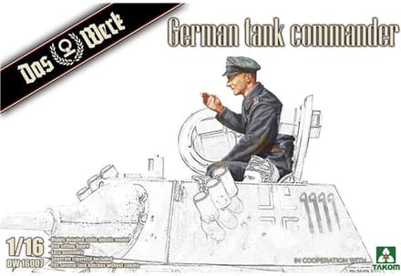 Das Werk Modelbouwpakket Militaire voertuigen - 16007 Duitse Tankcommandant - WWII Figuur Plastic - 1:16 - Modelbouw