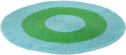 J-Line vloerkleed Gestreept - zeegras - blauw/groen