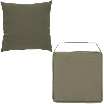 Hesperide tuinkussen set - olijfgroen - polyester - uv/waterbestendig
