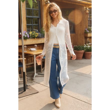 Weekend Wandering White Cardigan