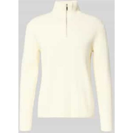 Gebreide pullover met opstaande kraag en ritssluiting