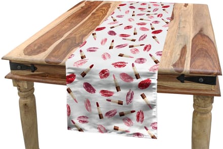 ABAKUHAUS Make-up-tafelrunner – 40x180 cm – burgundrood & roze