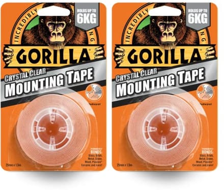 Dubbelzijdig Montagetape Clear 1,5 m - 2 Pack