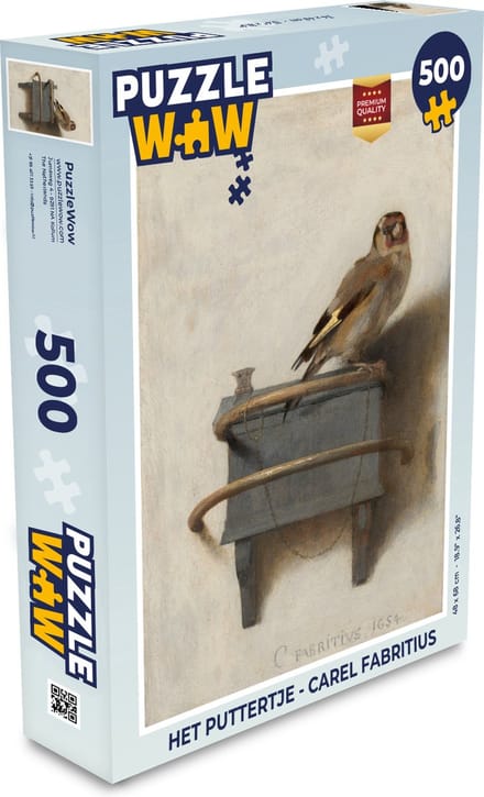 Puzzel Het puttertje - Carel Fabritius - Legpuzzel - Puzzel 500 stukjes