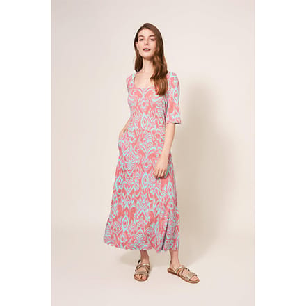 White Stuff Madeline Eco Vero Jersey Dre Red Taglia: 6 REGULAR | Abiti Midi Outlet | Donna | Rosso