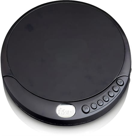 KAD® CD Speler - Draagbare CD Speler - Portable CD Speler - Zwart - 14cm x 15cm x 2cm