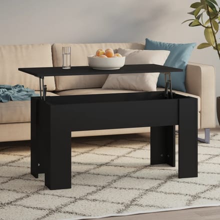 vidaXL - Salontafel - 101x49x52 - cm - bewerkt - hout - zwart