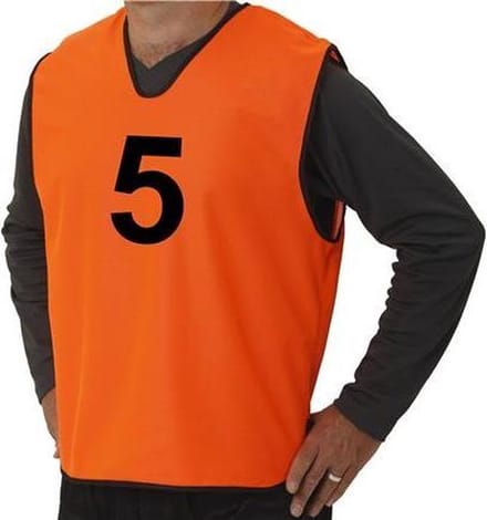 Pirotti Trainingshesjes Met Nummer Oranje 15 Stuks Maat M