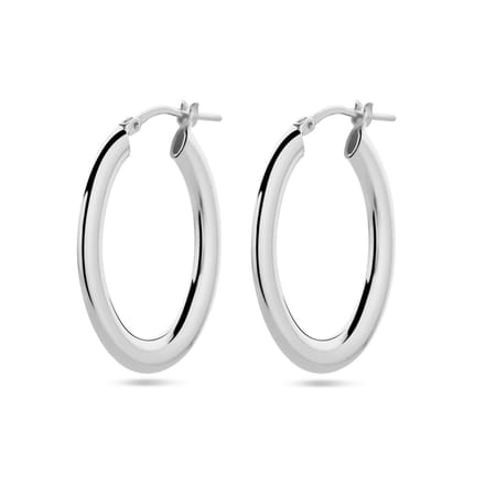 Zilver Gerhodineerd Oorringen 1338757