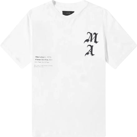 Amiri Wes Lang Checker Skull Tee Wit