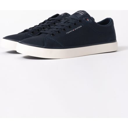 Tommy Hilfiger - Heren Sneakers Hi Vulc Low Canvas - Blauw - Maat 40