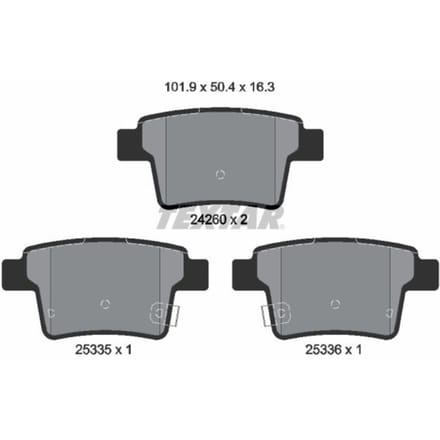 Remblokset TEXTAR 2426001, achter