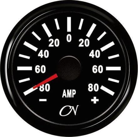 CN zwarte Ampèremeter Ø52mm 8-32V