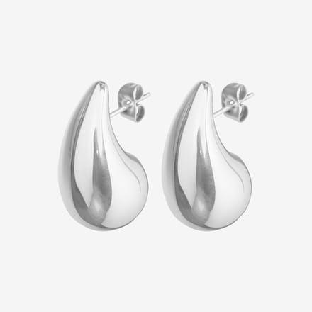 Essenza Small Teardrop Earrings Silver