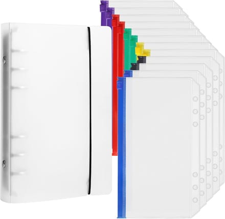 A6 Budgetplanner Ringband met Veelkleurige Bladen en Organisator
