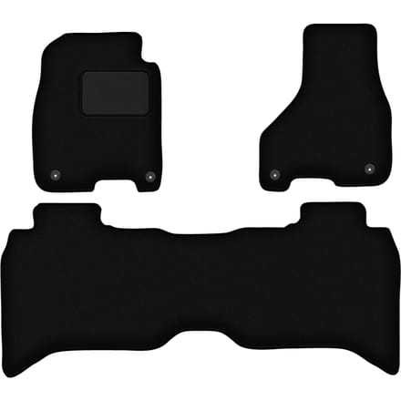Zwarte velours vloermatten voor: Dodge RAM DS DJ 1500 pick-up (2012-2020)