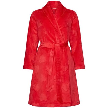 Rebelle - Badjas - Aspen Ski - Fleece - Rood - Maat XXL