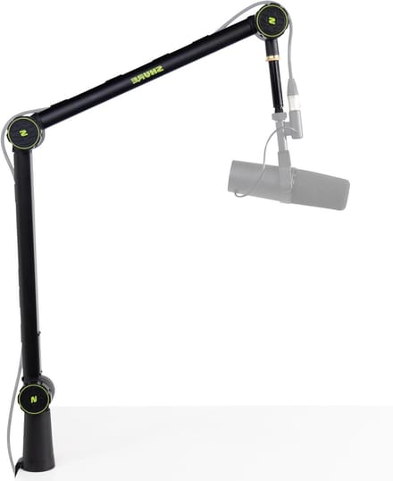 Microfoonarm - Studiemicrofoon houder - Podcast opnames - 360 graden rotatie - 94 cm bereik - Zwart