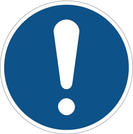 Algemeen gebodsbord - M001 | gecoat dibond materiaal | 30 cm