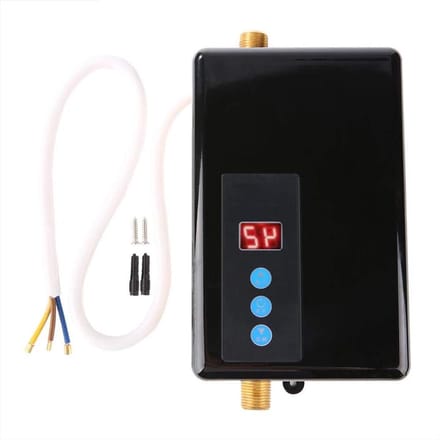 Directe Boiler - Mini Waterverwarmer - Direct Warm Water - 55KW Vermogen - Compact Ontwerp - Zwart
